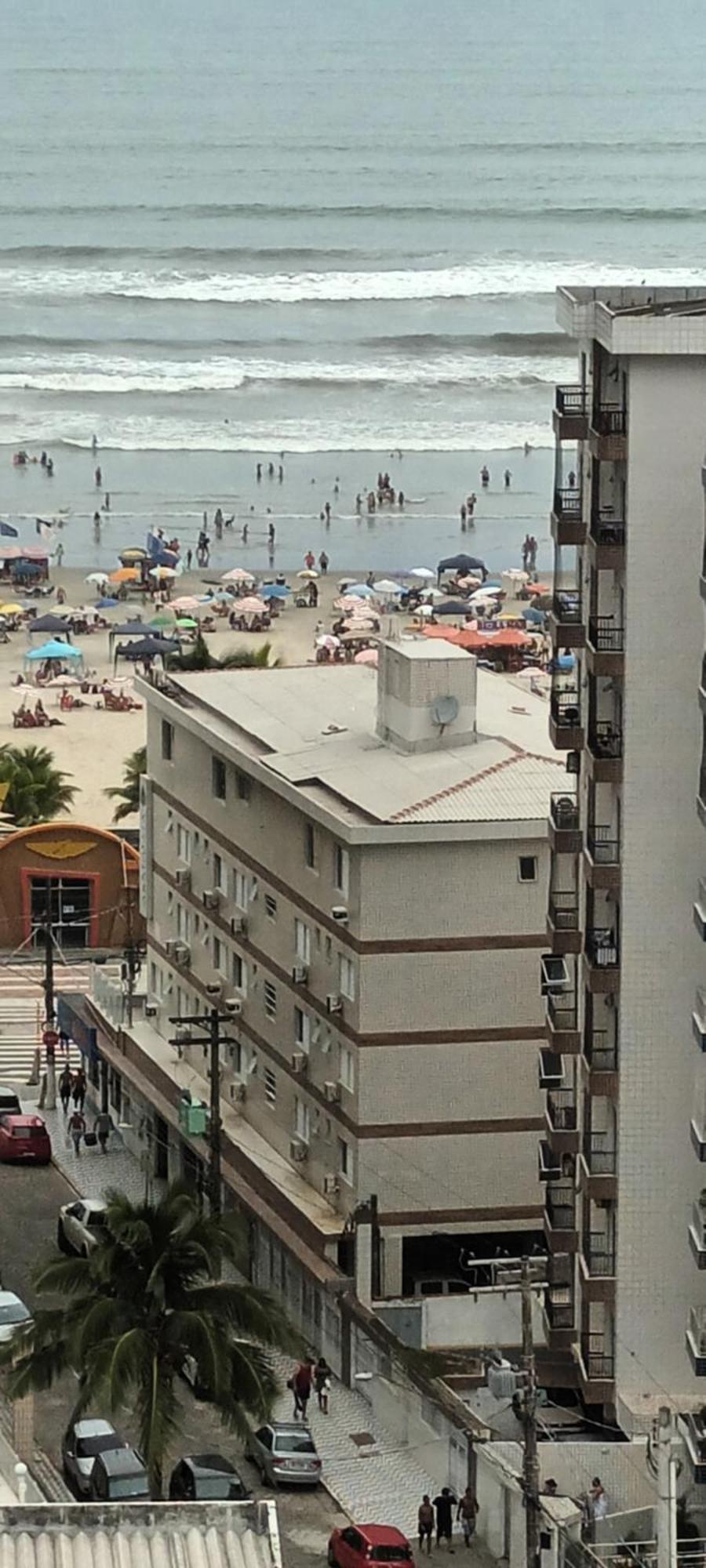 Apto Com Sacada Gourmet Vista Mar Praia Grande  Eksteriør billede